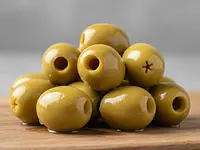 Green pitted olives