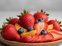 Fresh strawberries for decoration