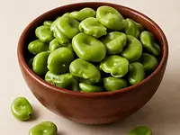 Boiled broad beans