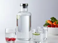 Water (for gelatin and possibly for diluting alcohol)