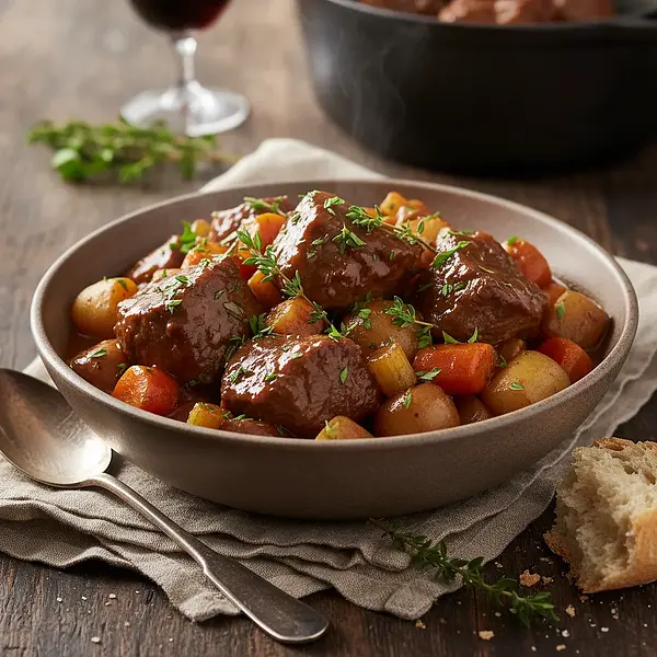 Wołowina duszona z warzywami
