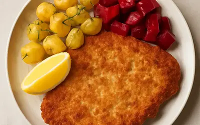 Pork Cutlet with Potatoes and Beets