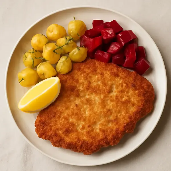 Pork Cutlet with Potatoes and Beets