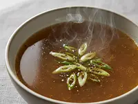 Hot beef broth