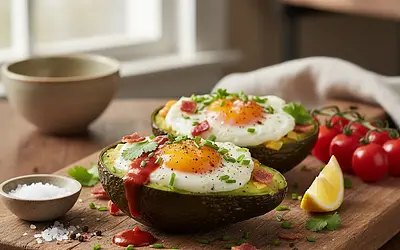 Avocado stuffed eggs