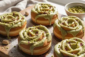 Rose Pistachio Donuts – Grandma's Improved Recipe