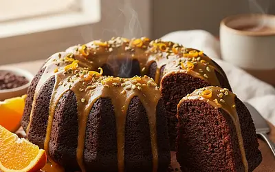 Velvety Chocolate-Orange Bundt Cake with a Hint of Cardamom