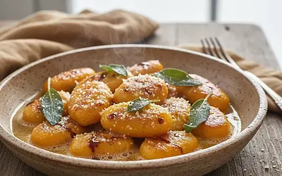 Velvety Pumpkin Gnocchi in Brown Butter and Sage Sauce