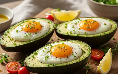Avocado stuffed eggs