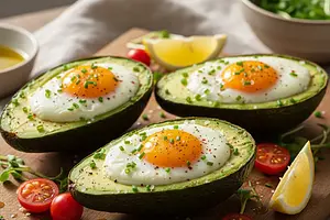 Avocado stuffed eggs