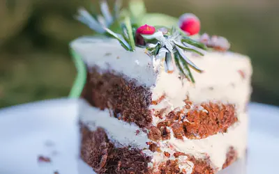 Winter Forest - Spiced Chocolate Cake with White Chocolate Cream