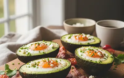 Avocado stuffed eggs