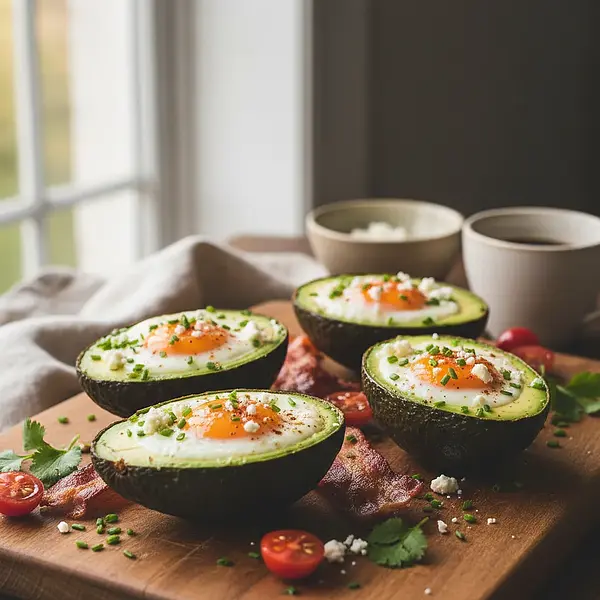 Avocado stuffed eggs