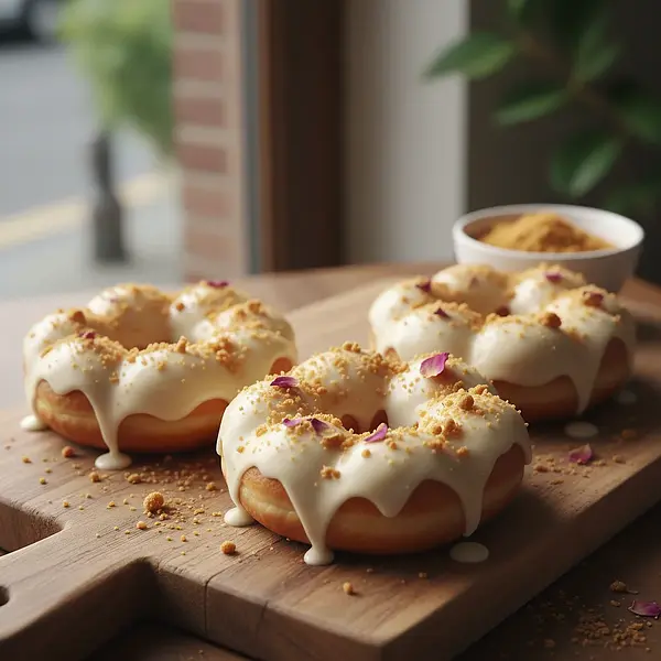 Rose Jam Doughnuts with Vanilla Crumble – Secrets of Grandma's Pantry
