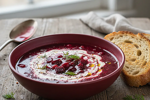 Królewski Barszcz Czerwony na Zakwasie z Pieczonych Buraków z Nutą Żurawiny