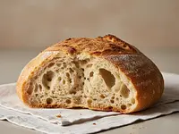 Baguette or ciabatta bread