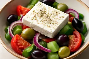 Greek Salad with Feta and Olives