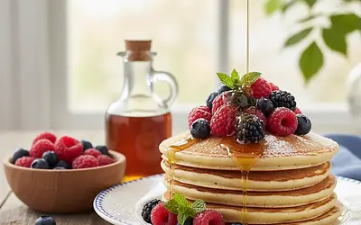 Leśne Placuszki Jagodowe z Sosem Klonowym