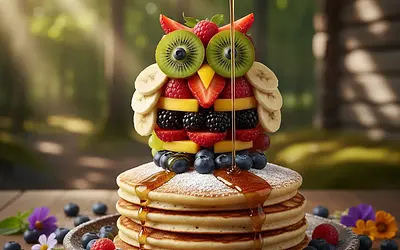 Leśne Placuszki Jagodowe z Sową z Owoców