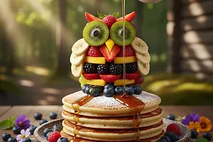 Leśne Placuszki Jagodowe z Sową z Owoców