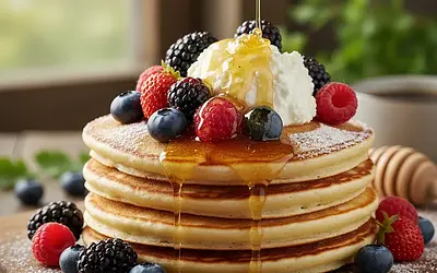 Leśne Placuszki Jagodowe z Twarożkiem i Miodem