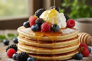 Leśne Placuszki Jagodowe z Twarożkiem i Miodem