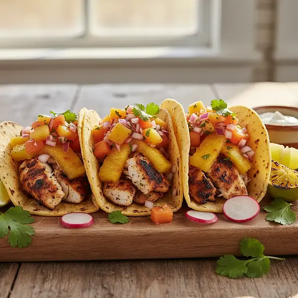 Tacos de Pescado al Pastor z Salsą Ananasowo-Habanero