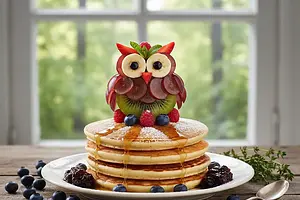 Leśne Placuszki Jagodowe z Sową z Owoców