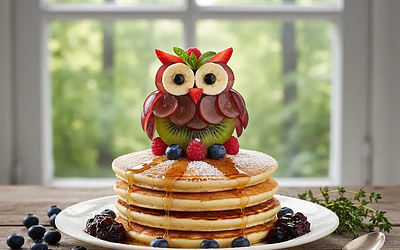 Leśne Placuszki Jagodowe z Sową z Owoców