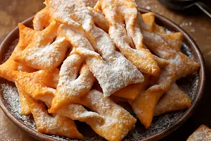 Angel Wings with Powdered Sugar