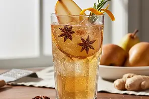 Spiced Pear-Ginger Fizz