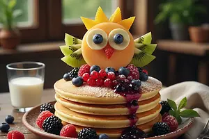 Leśne Placuszki Jagodowe z Sową z Owoców