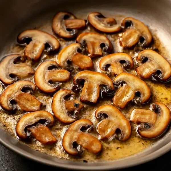 Scrambled eggs with mushrooms