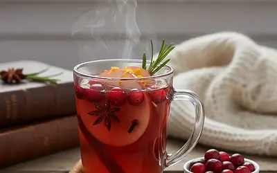 Hot Apple-Cranberry Punch with Spicy Spices