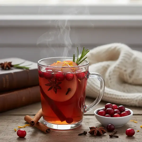 Hot Apple-Cranberry Punch with Spicy Spices