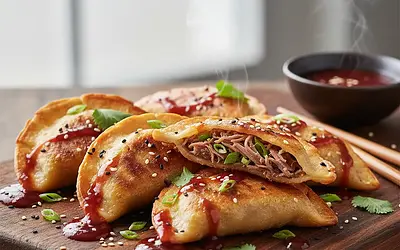 Pierogi Fusion with Peking Duck Filling and Hoisin Plum Sauce