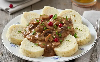 Czech Mushroom Sauce with Karlovy Vary Dumplings
