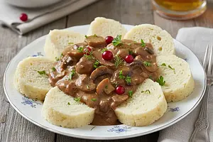 Czech Mushroom Sauce with Karlovy Vary Dumplings