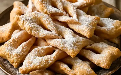 Angel Wings with Powdered Sugar