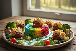 Leśna Polana z Klopsikami-Jeżykami i Tęczowym Ryżem