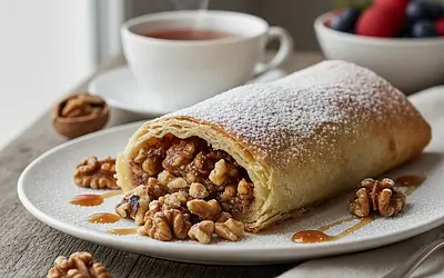 Royal Nut Strudel on Buttery Puff Pastry
