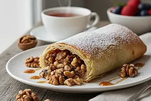 Royal Nut Strudel on Buttery Puff Pastry