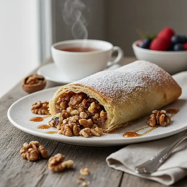 Royal Nut Strudel on Buttery Puff Pastry