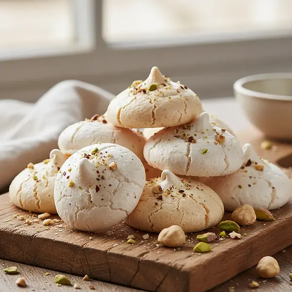 Nutty Kisses: Crunchy Cookies with a Meringue Cloud