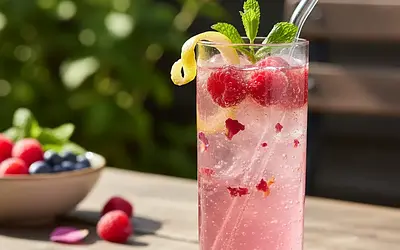 Sparkling Rose-Raspberry Lemonade