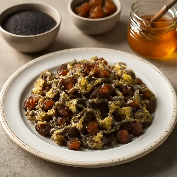 Noodles with poppy seeds