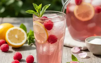 Refreshing Rose-Raspberry Lemonade