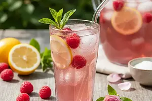 Refreshing Rose-Raspberry Lemonade