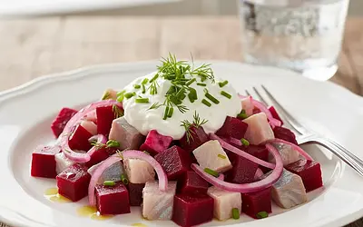 Christmas Herring under a Blanket of Beets and Horseradish