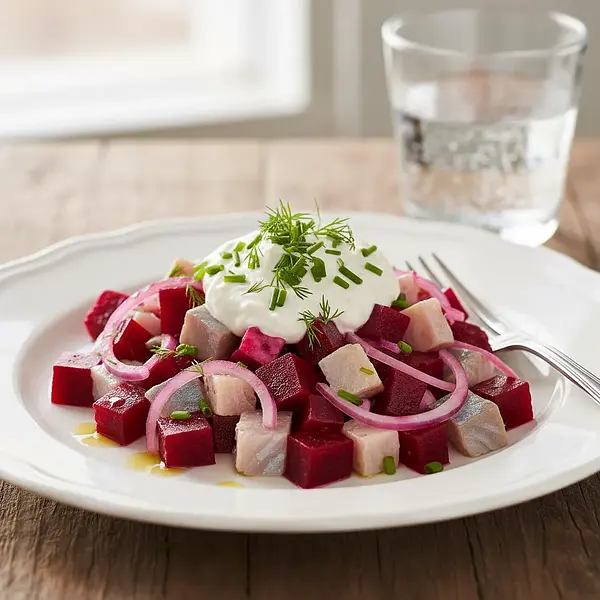 Christmas Herring under a Blanket of Beets and Horseradish